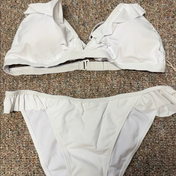 White Ruffle Bikini Set - Picture 5 of 7